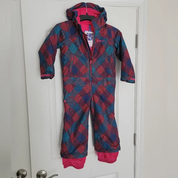 🏂⛷️ BURTON KIDS SNOWSUIT SNOW PANTS Plaid Checkered Pattern Onesie Doozy